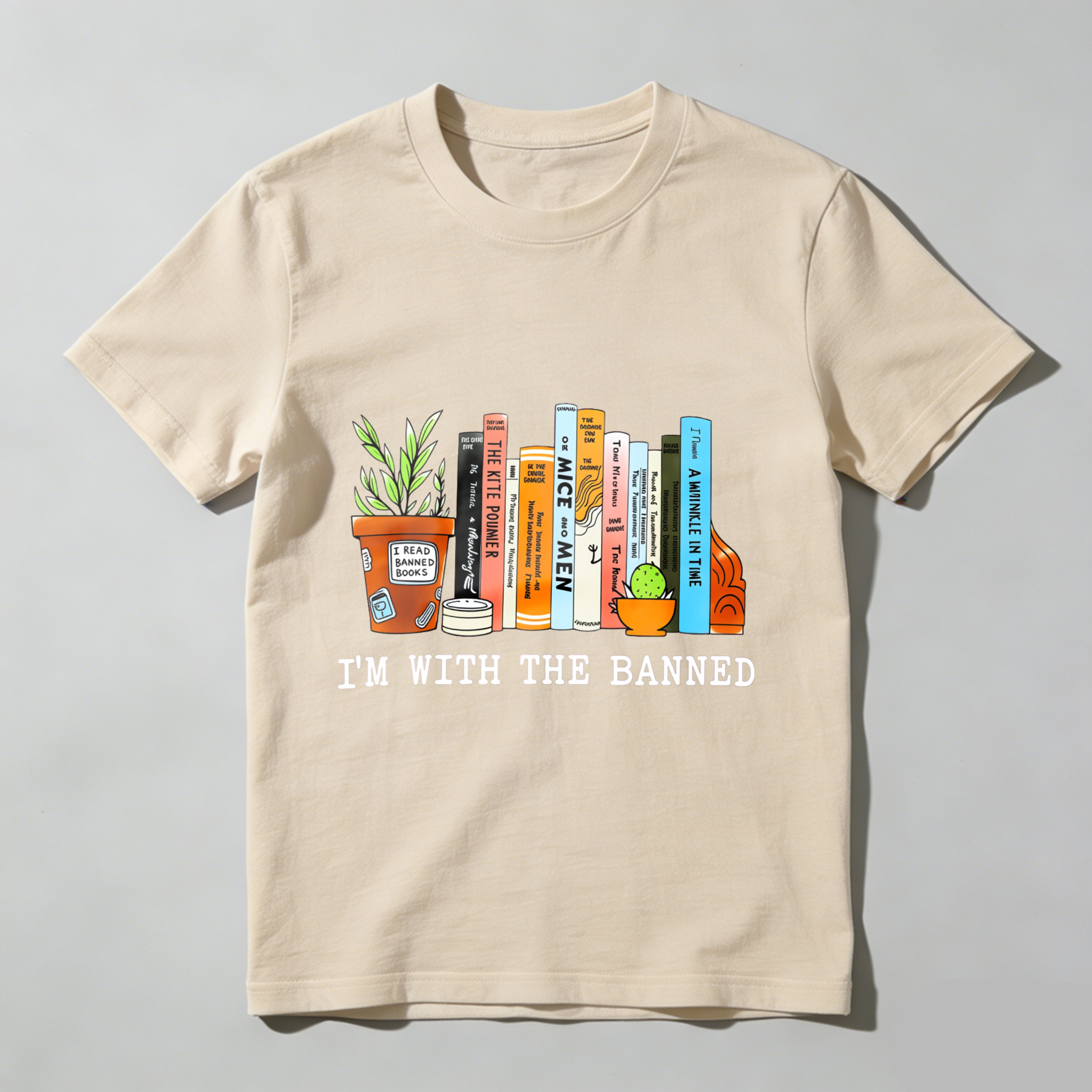 Wardrobecart I'm With The Banned Books Shelf Tshirt