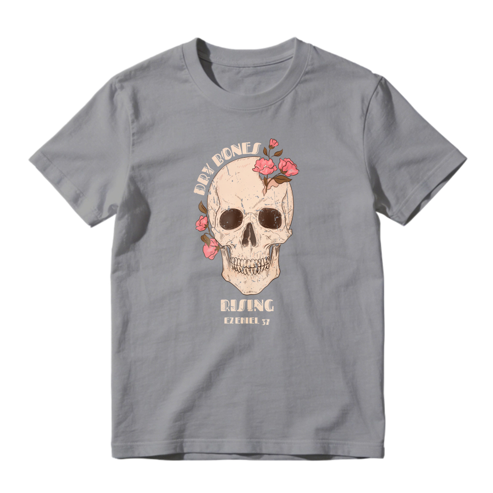 Dry Bones Rising Skull With Roses Vintage Gothic Art Unisex Classic T-shirt