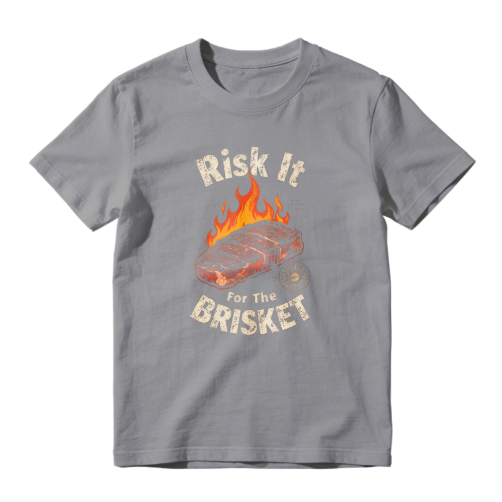 Risk It For The Brisket Funny Barbecue Food Graphic Unisex Classic T-shirt