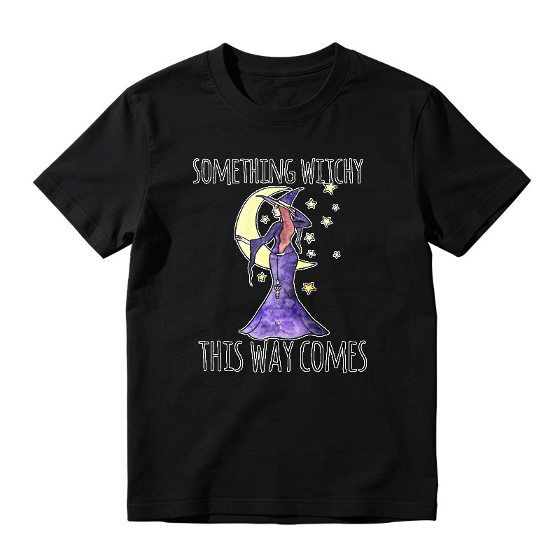 Something Witchy This Way Comes, Witch Moon Stars Graphic, Unisex Classic T-shirt