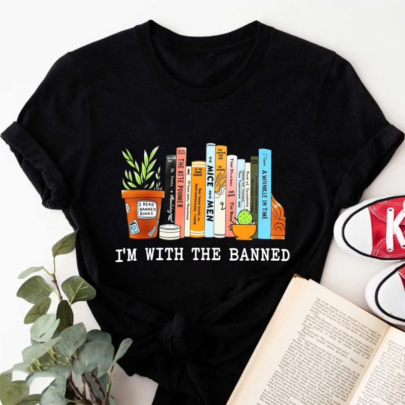 Wardrobecart I'm With The Banned Books Shelf Tshirt