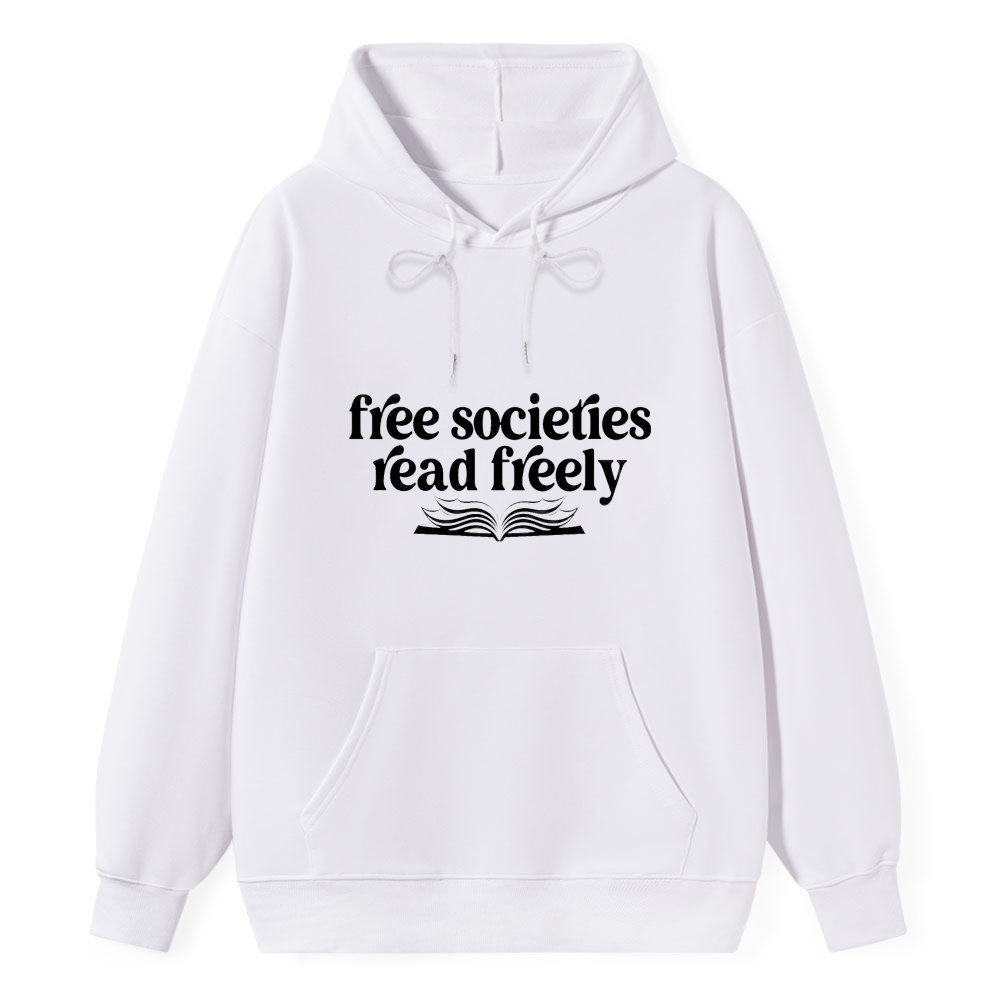 Wardrobecart Free Societies Read Freely Book Design Unisex Classic Hoodie