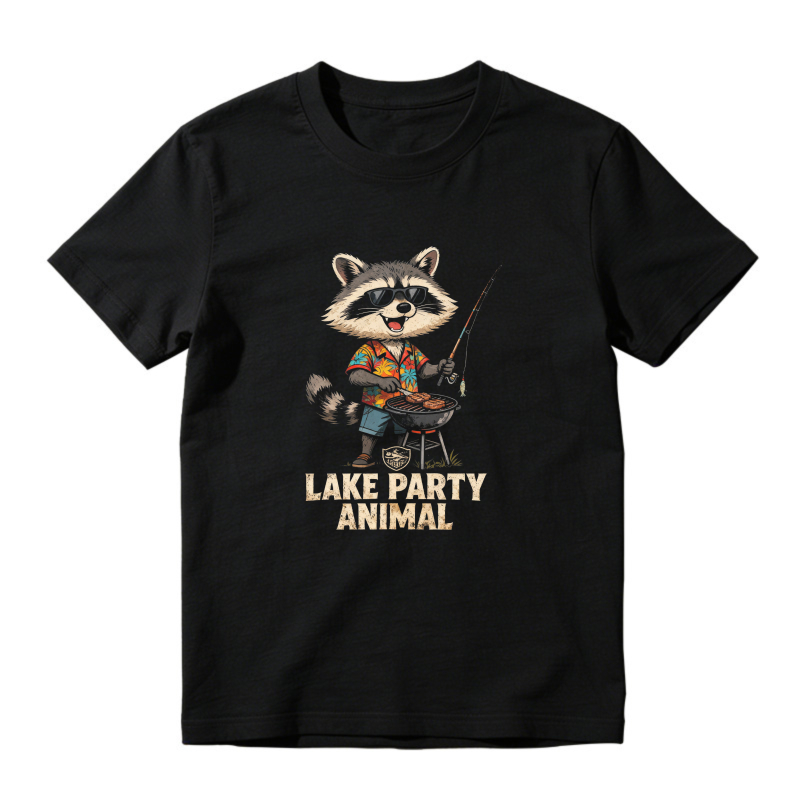 Raccoon Grilling Lake Party Animal Unisex Classic T-shirt