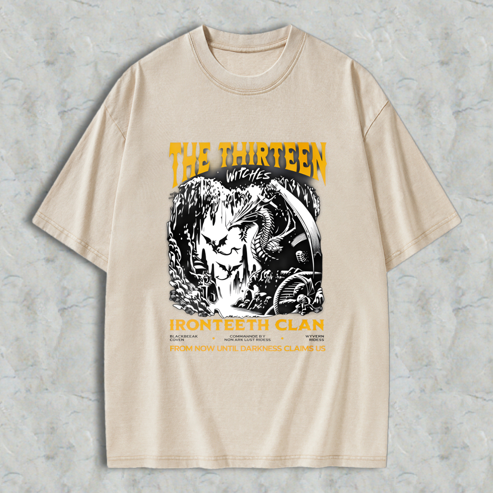 Wardrobecart The Thirteen Witches Iron Teeth Clan Unisex Washed T-shirt
