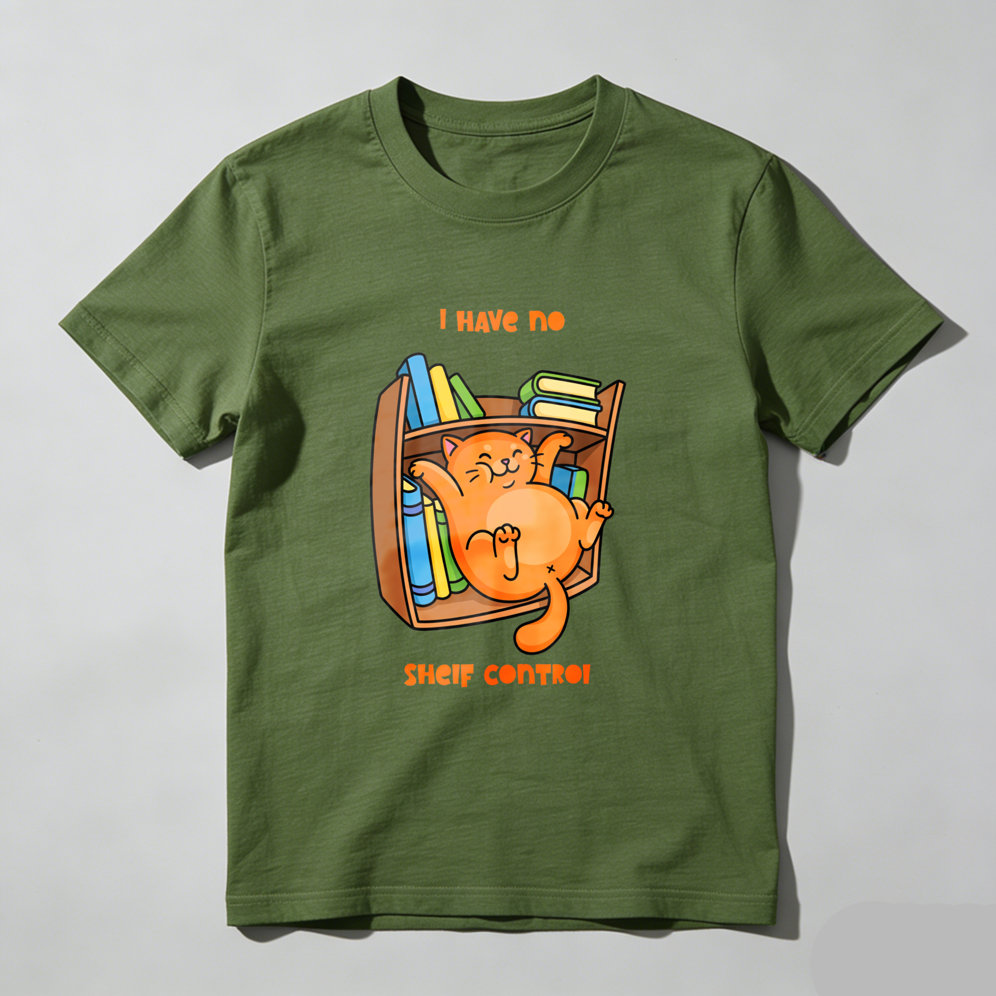 Wardrobecart Cat In Bookshelf I Have No Shelf Control Unisex Classic T-shirt