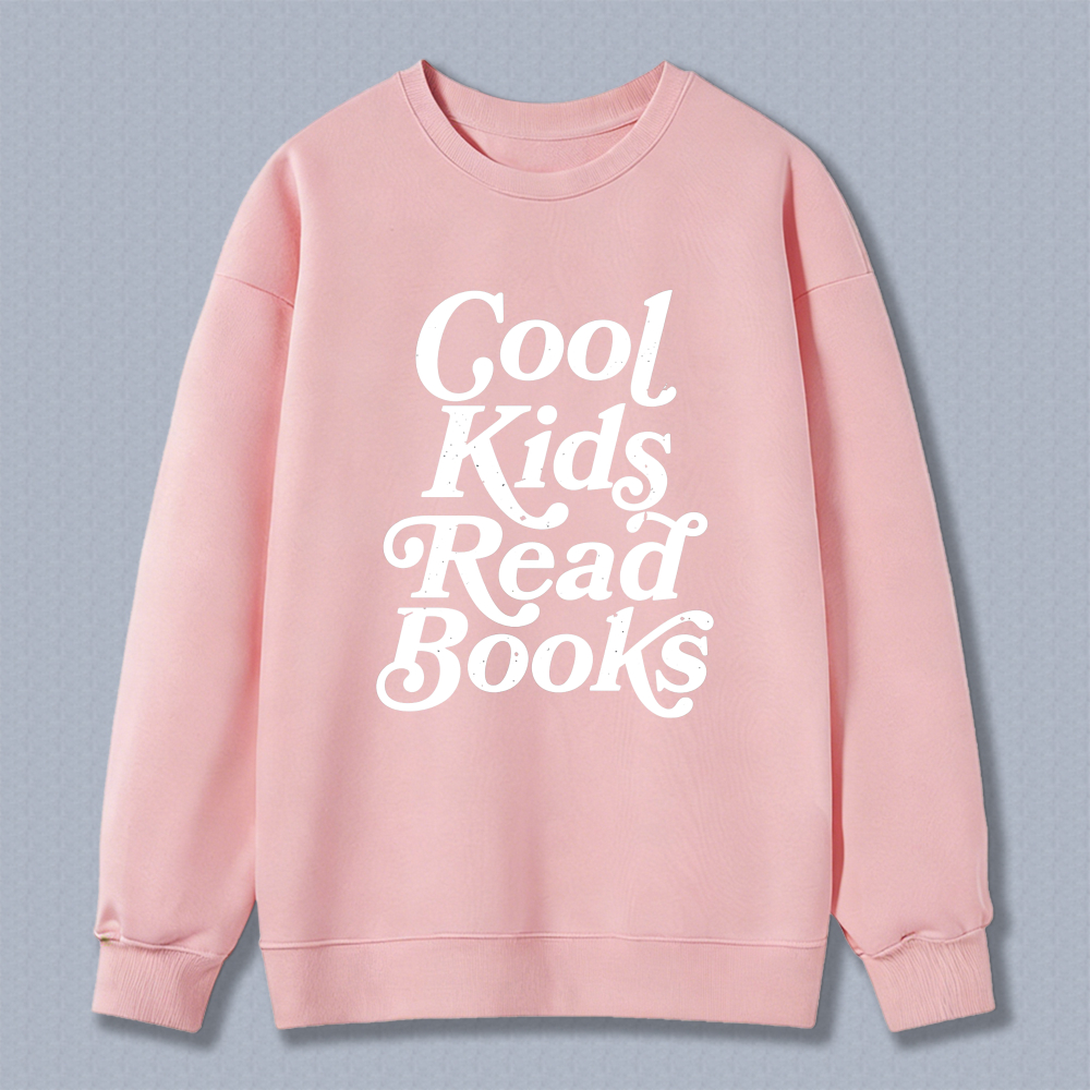 Wardrobecart Cool Kids Read Books Unisex Classic Sweatshirt