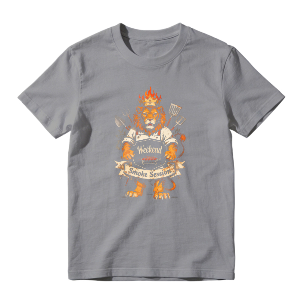 Lion Chef With Crown And Grill Tools Weekend Smoke Session Unisex Classic T-shirt