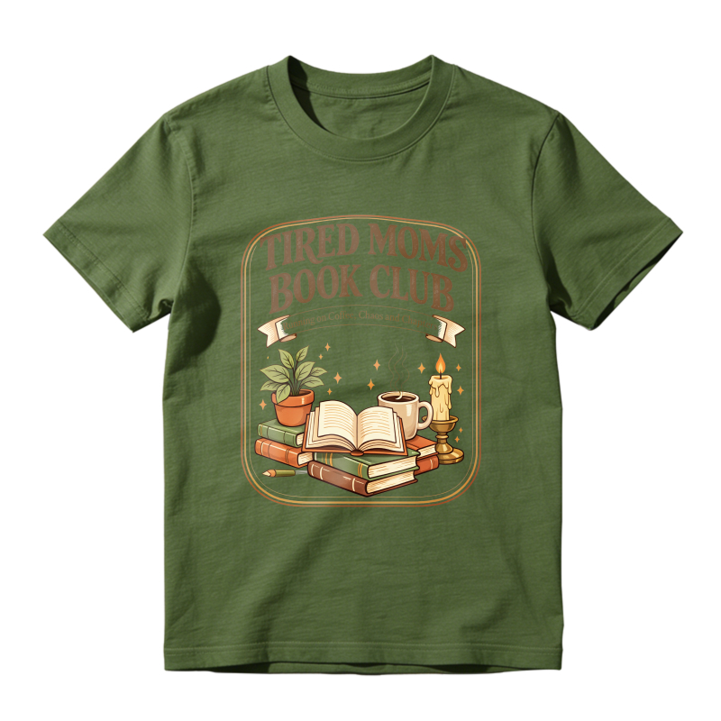 Wardrobecart Tired Moms Book Club Reading On Coffee Chaos And Chapters Unisex Classic T-shirt