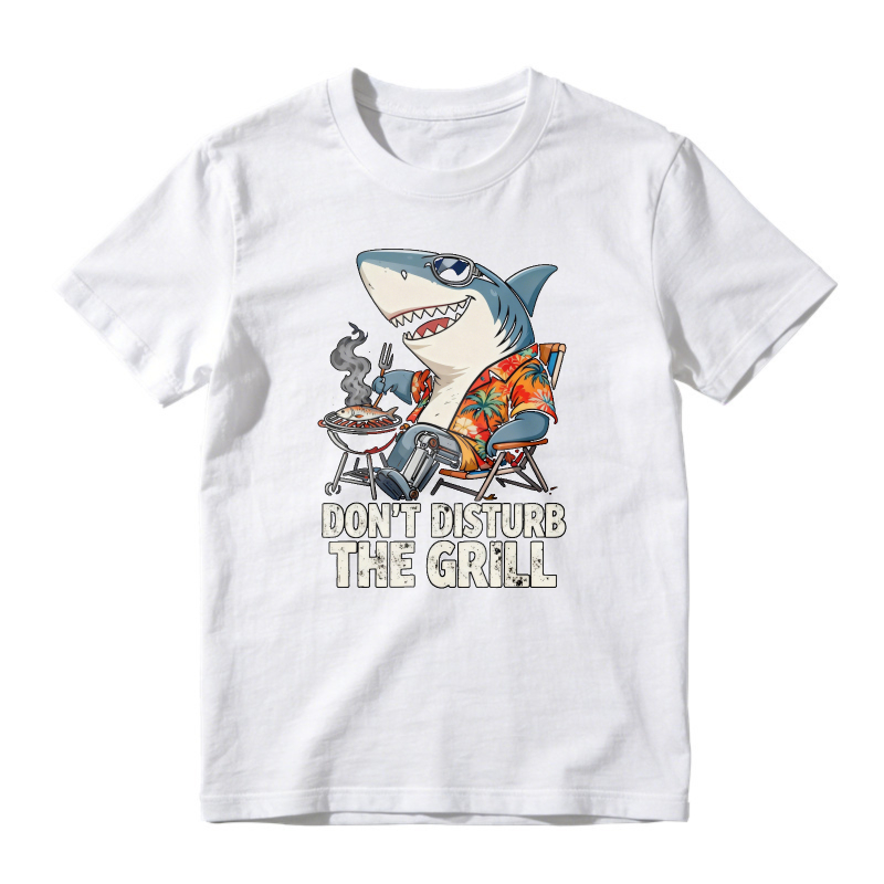 Funny Shark Wearing Sunglasses Grilling BBQ Don't Disturb The Grill Unisex Classic T-shirt