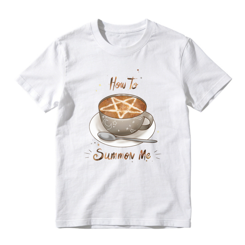 How To Summon Me Coffee Cup With Pentagram Latte Art, Unisex Classic T-shirt