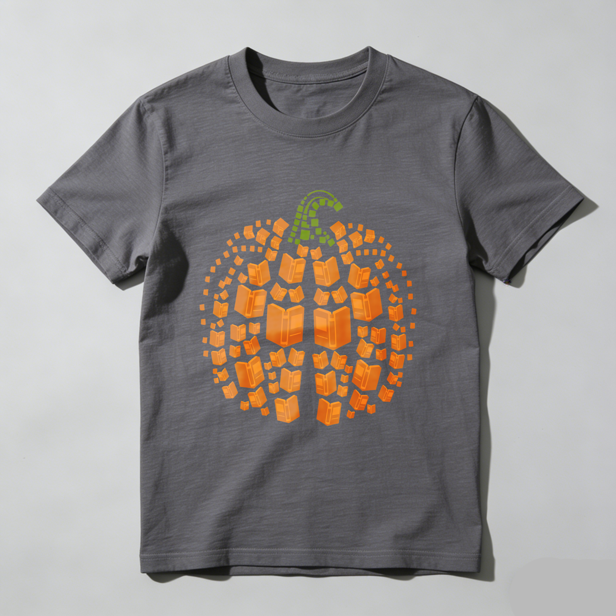Wardrobecart Pumpkin Made Of Open Books Pattern Tshirt