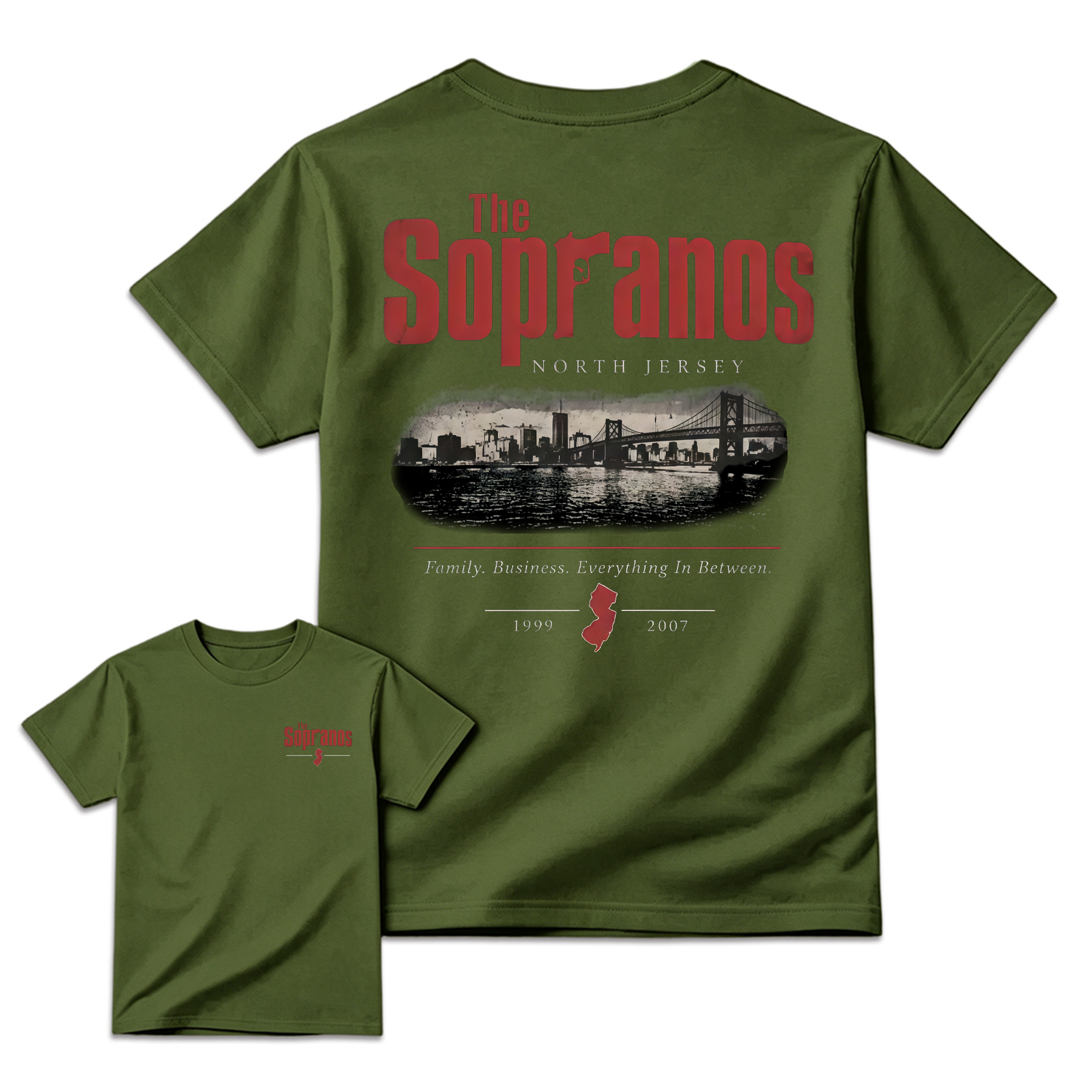 The Sopranos New Jersey Skyline Aesthetic T-Shirt