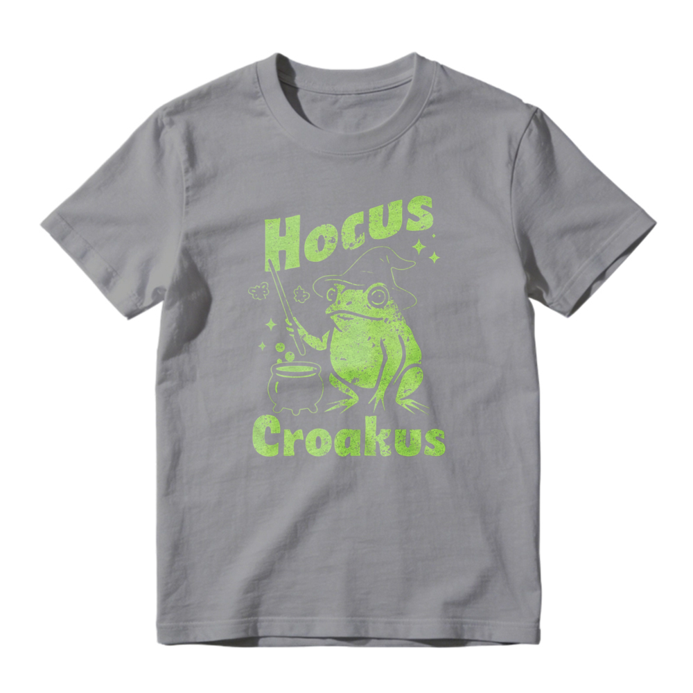 Hocus Croakus Funny Witch Frog Halloween Graphic T-shirt