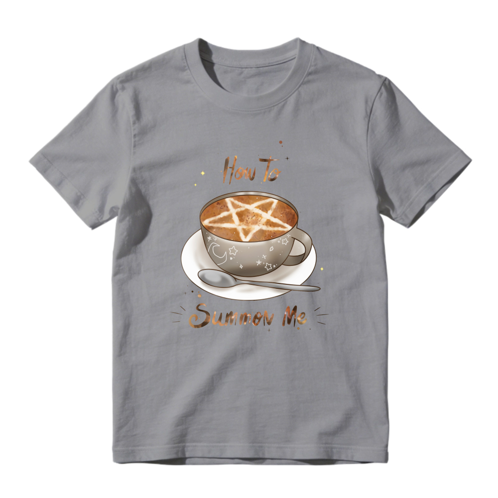 How To Summon Me Coffee Cup With Pentagram Latte Art, Unisex Classic T-shirt