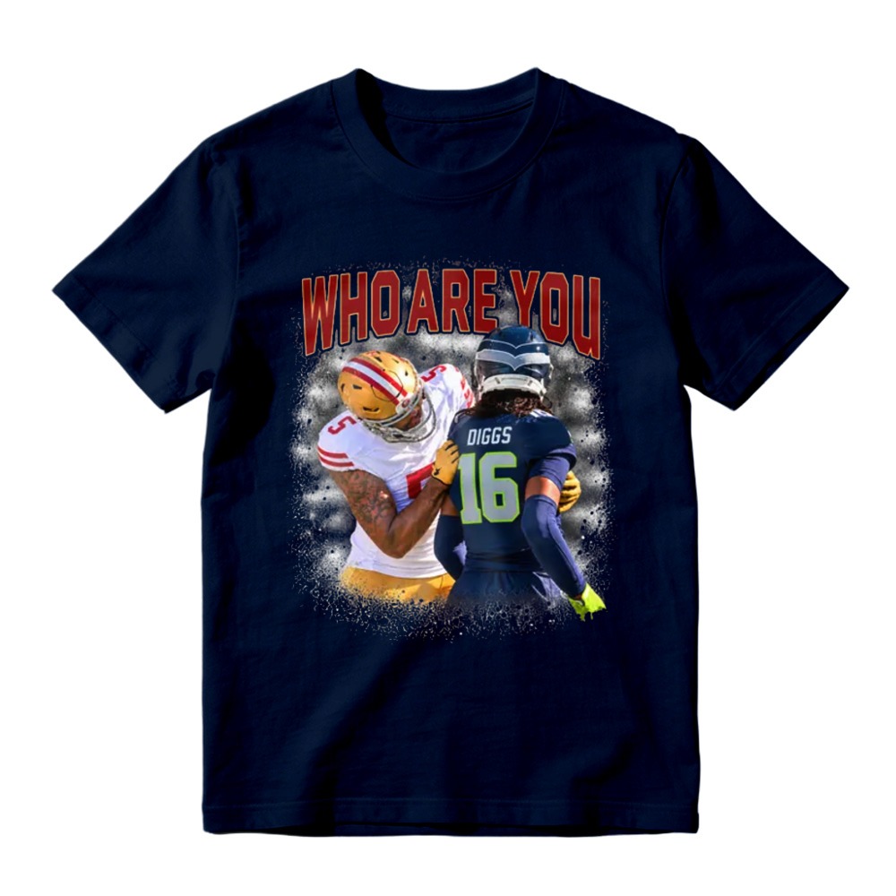 Who Are You Diggs Number 16 Football Player Graphic T-shirt