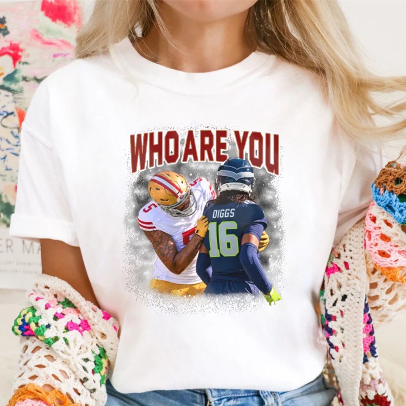 Who Are You Diggs Number 16 Football Player Graphic T-shirt