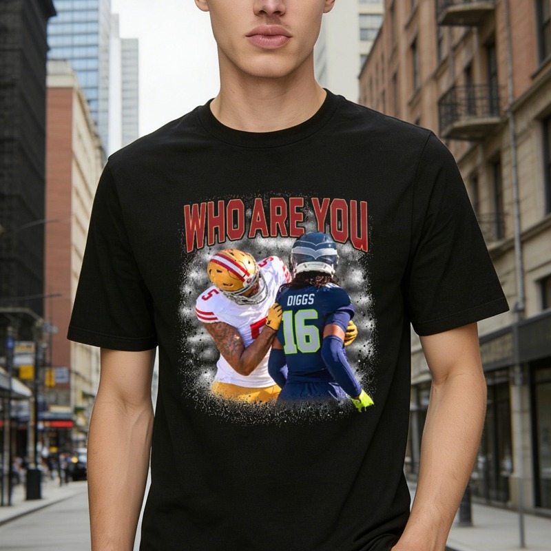 Who Are You Diggs Number 16 Football Player Graphic T-shirt