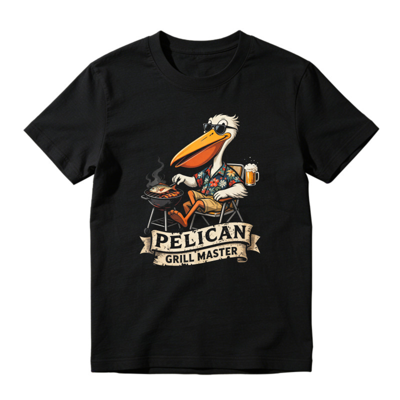 Pelican Grill Master Funny Bird With Sunglasses And Beer Unisex Classic T-shirt