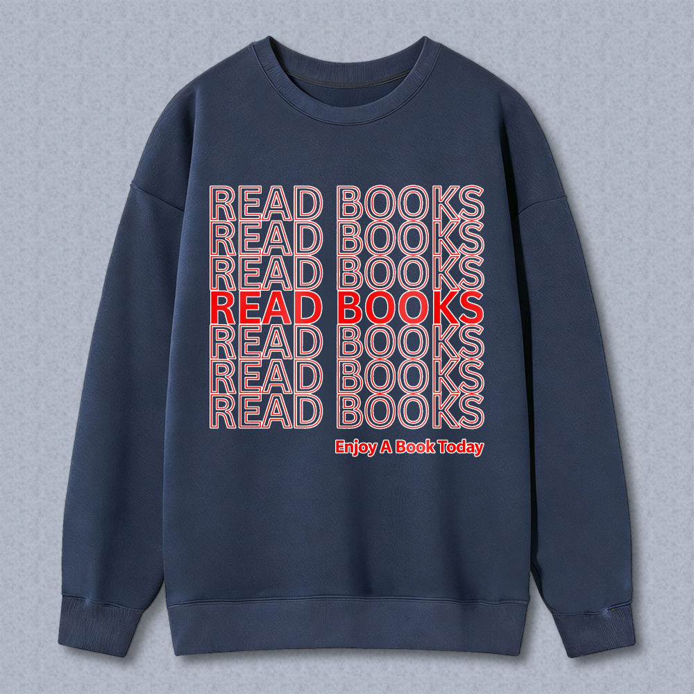 Wardrobecart Read Books Pattern Unisex Classic Sweatshirt