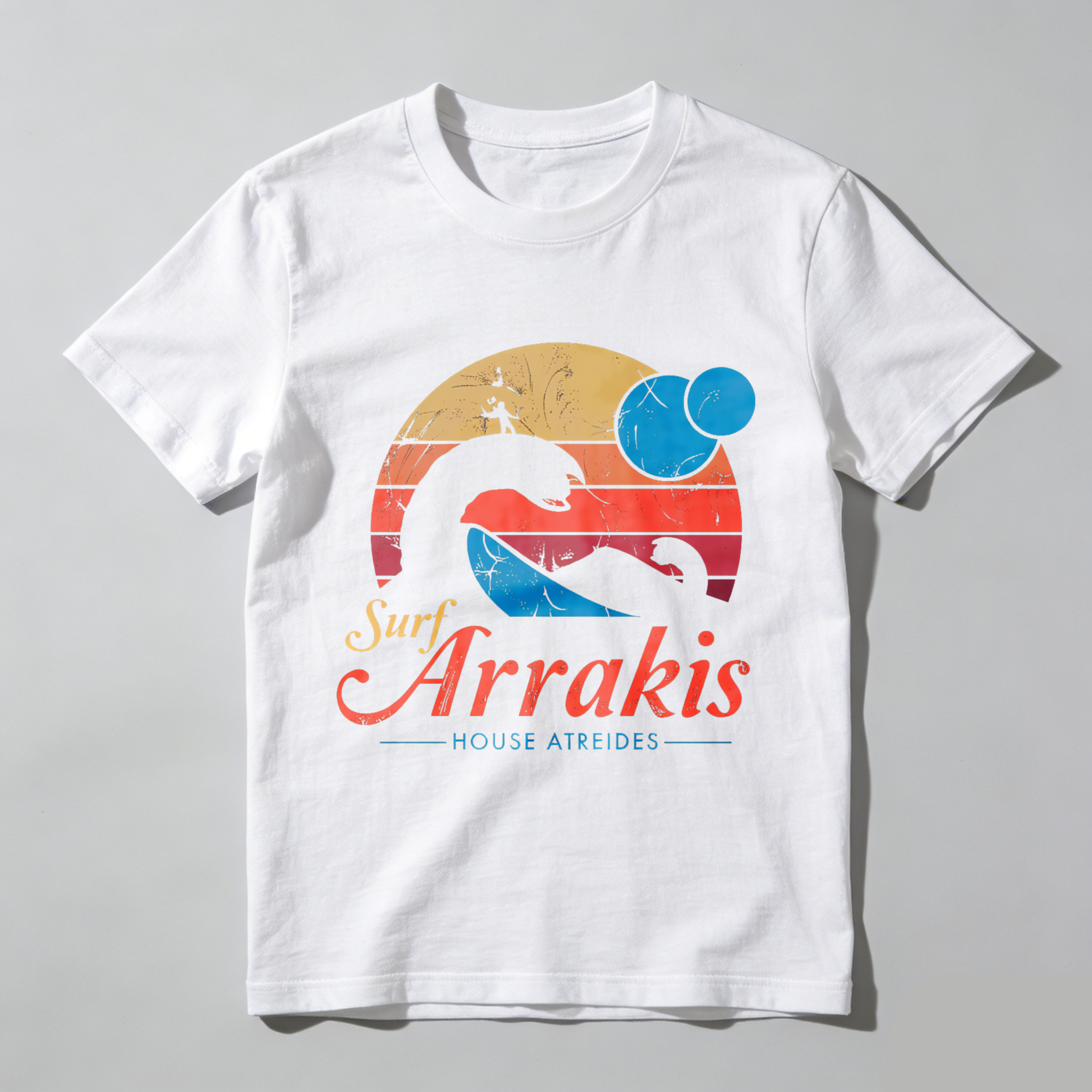 Wardrobecart Surf Arrakis House Atreides Desert Snake Sunset Tshirt