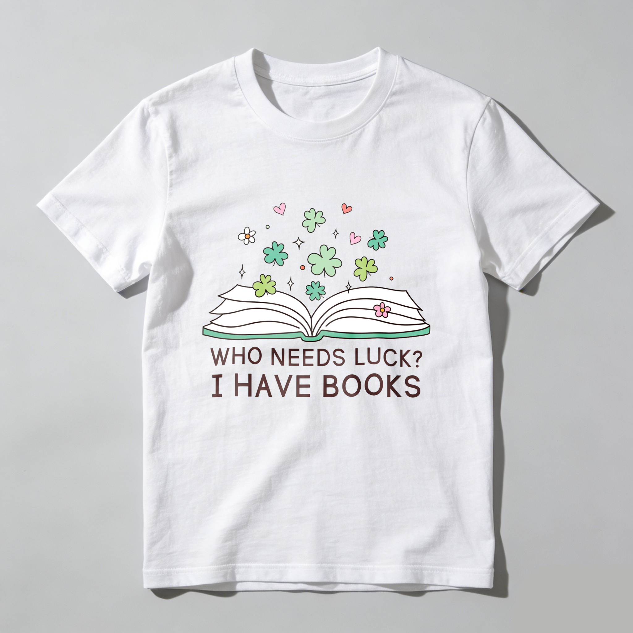WardrobecartOpen Book With Flowers And Text tshirt