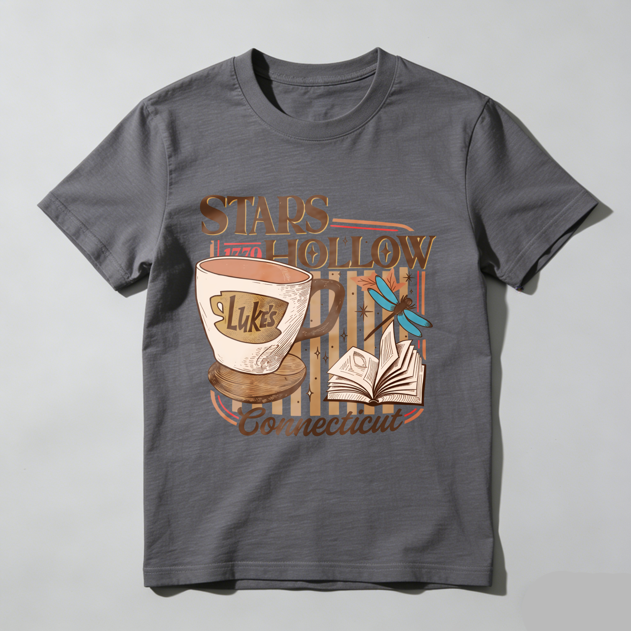 Wardrobecart Stars Hollow Luke's Diner Book Dragonfly Connecticut Tshirt