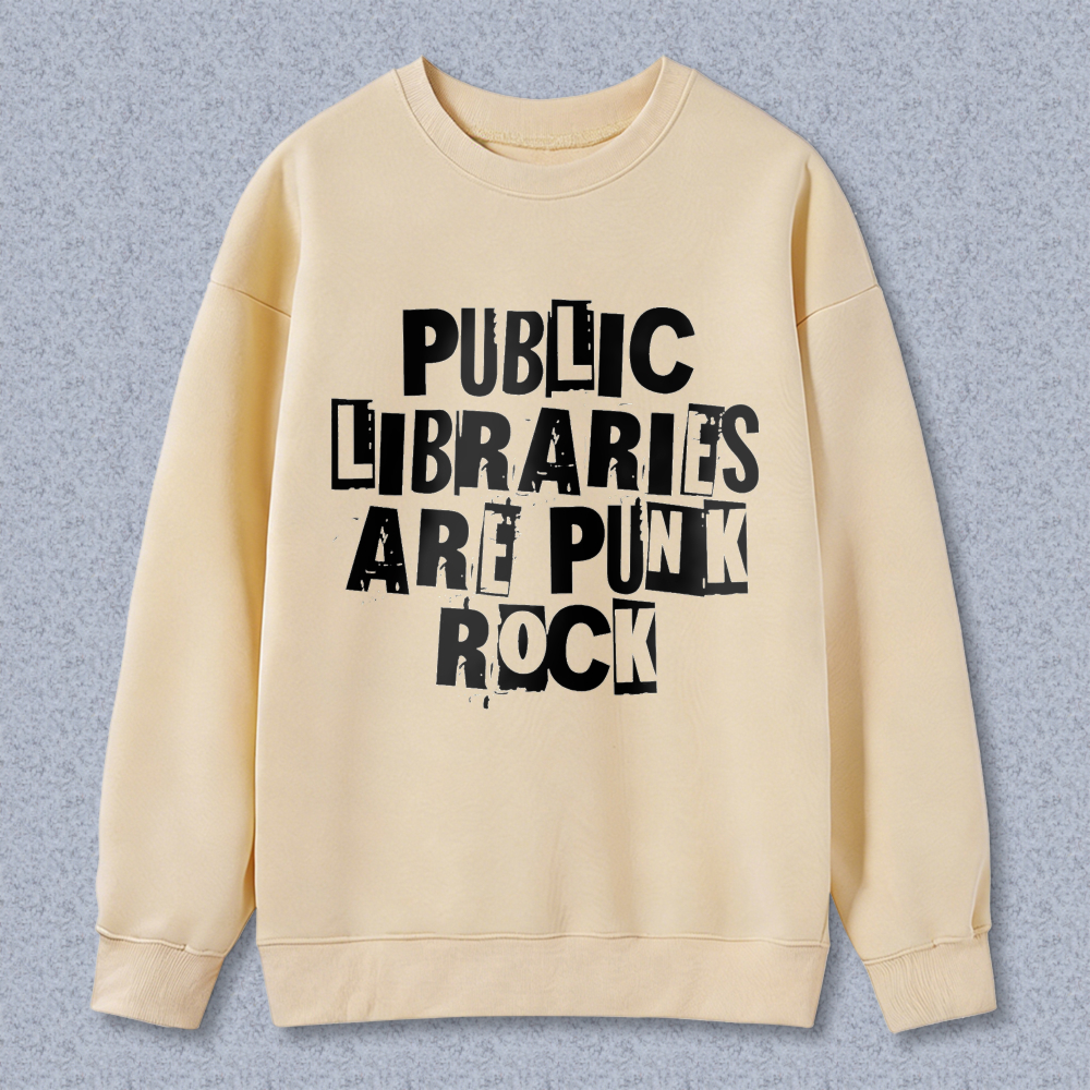 Wardrobecart Public Libraries Are Punk Rock Unisex Classic Sweatshirt