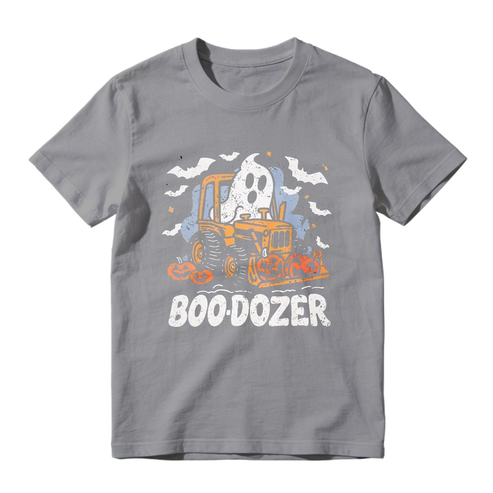 Halloween Boo Dozer Bulldozer Ghost Pumpkin Bat Graphic, Unisex Classic T-shirt