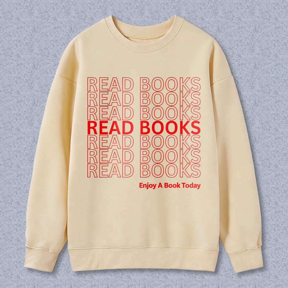 Wardrobecart Read Books Pattern Unisex Classic Sweatshirt