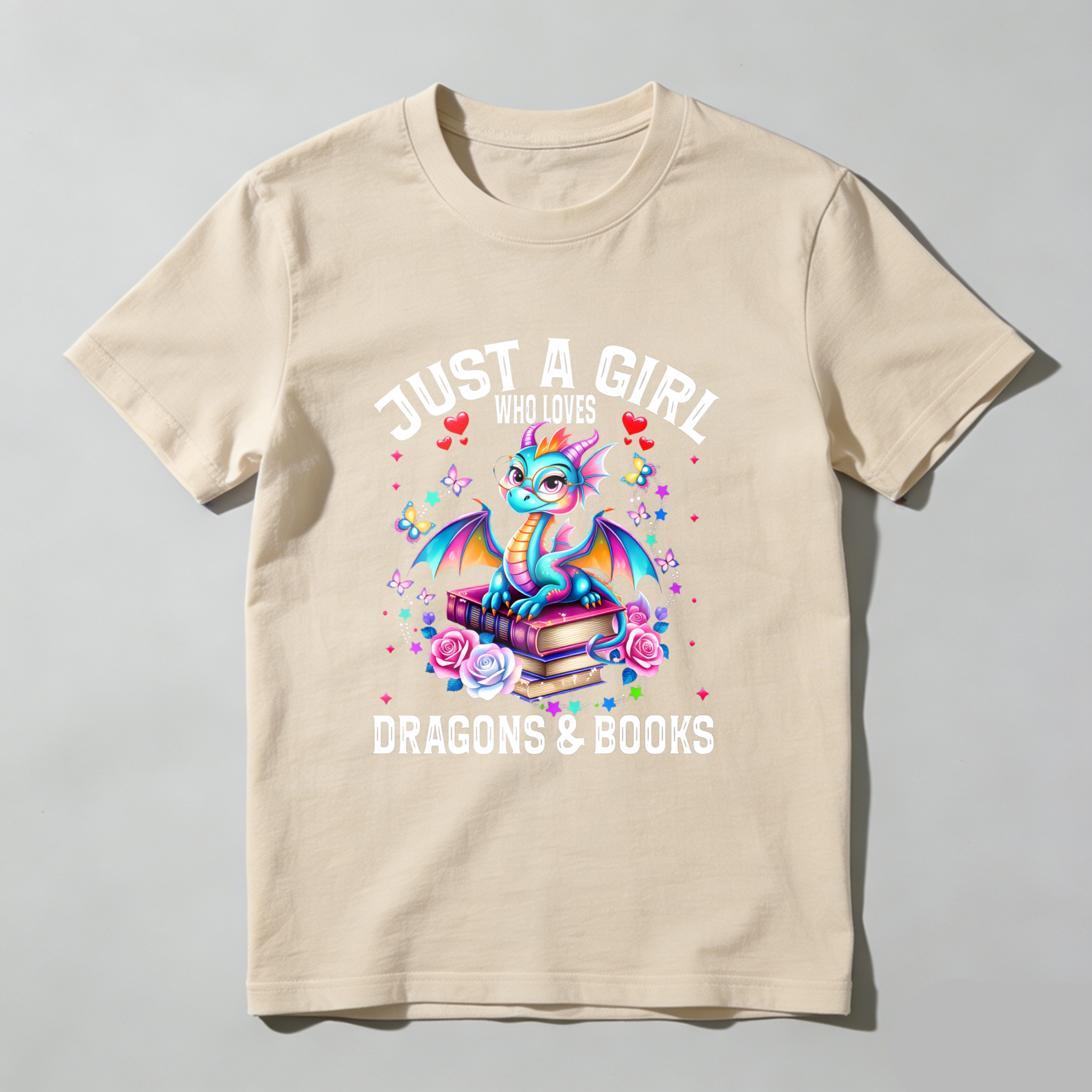 Wardrobecart Just A Girl Who Loves Dragons And Books Tshirt
