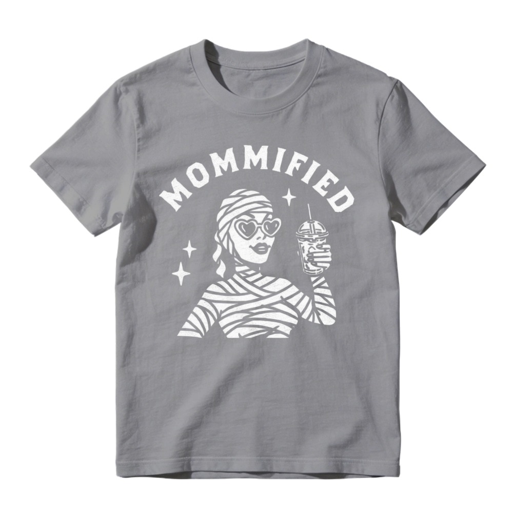 Mommified Mummy Woman With Sunglasses And Drink Graphic T-shirt