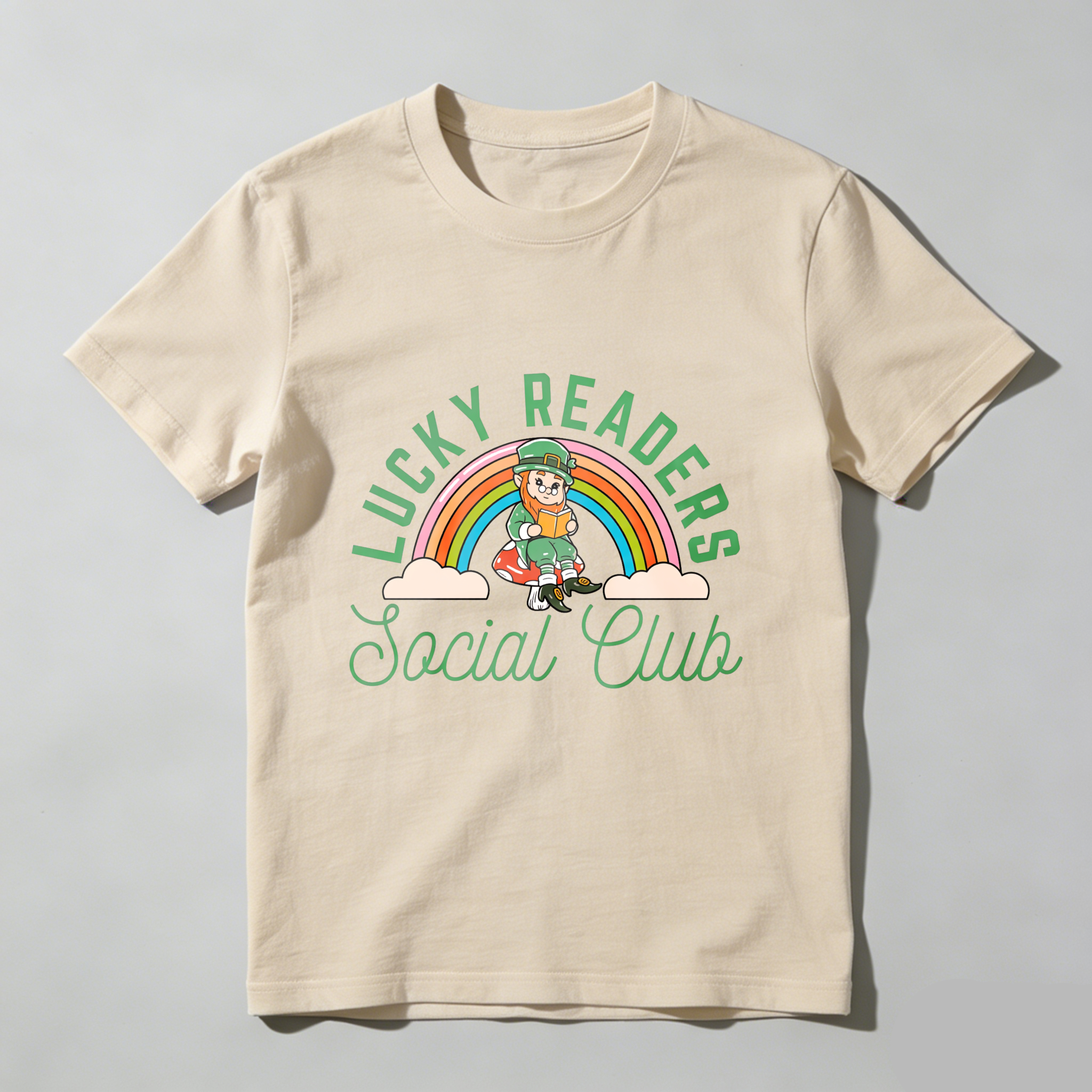 Wardrobecart Lucky Readers Social Club Rainbow Leprechaun tshirt