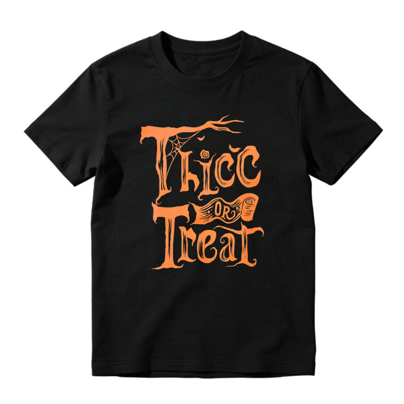 Thicc Or Treat Halloween Funny Quote Unisex Classic T-shirt
