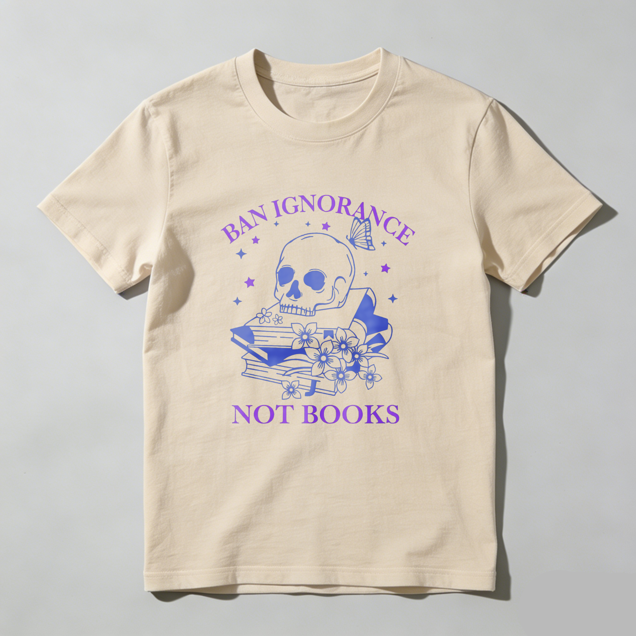 Wardrobecart Ban Ignorance Not Books Skull And Books Tshirt
