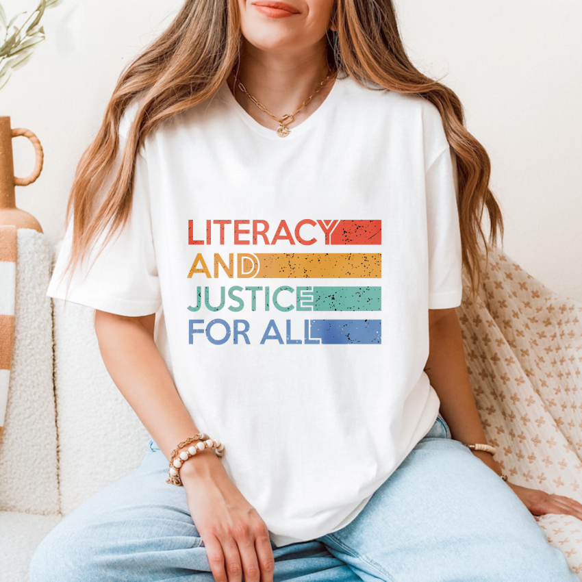 Wardrobecart Literacy And Justice For All Tshirt
