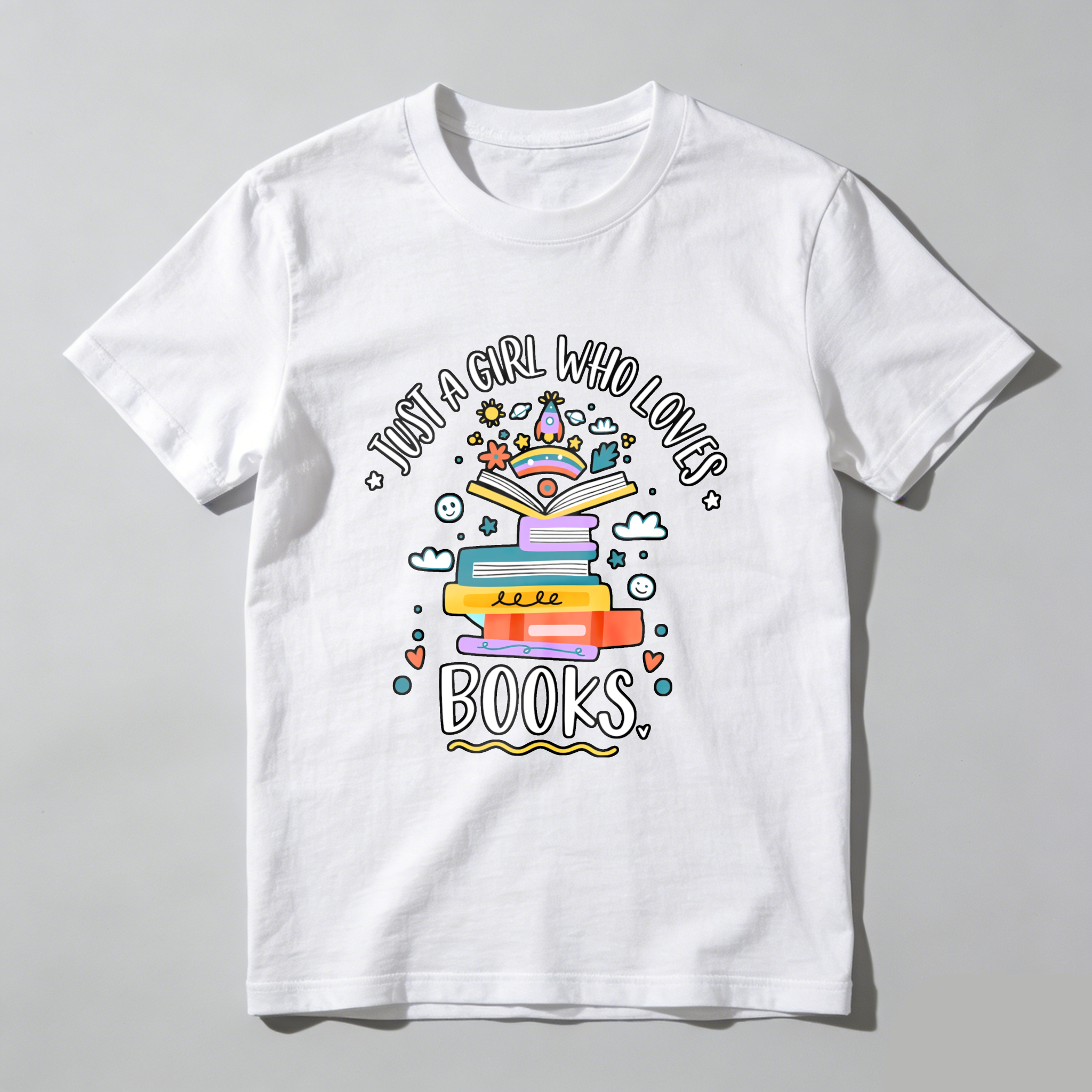 Wardrobecart Just A Girl Who Loves Books Tshirt(2)