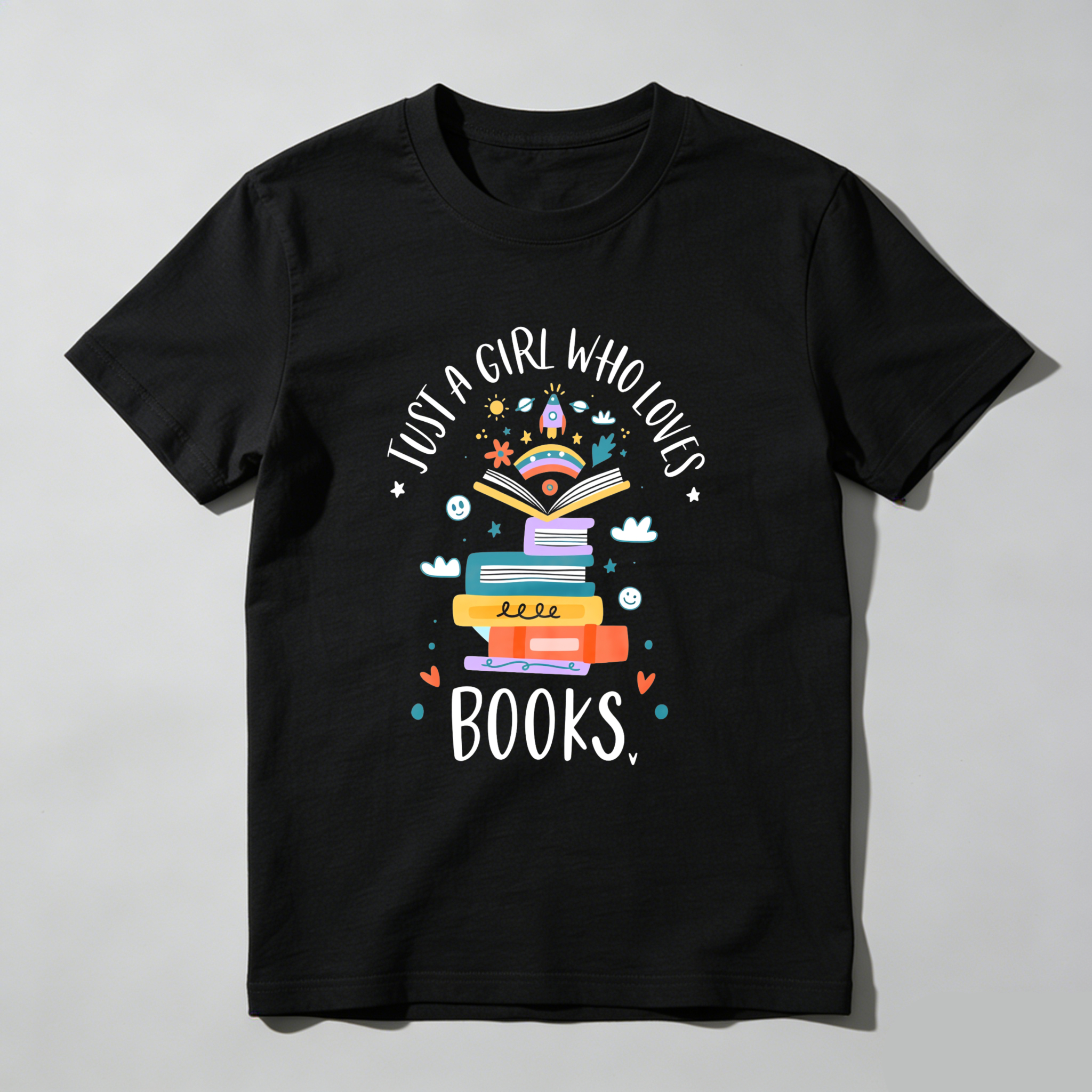 Wardrobecart Just A Girl Who Loves Books Tshirt