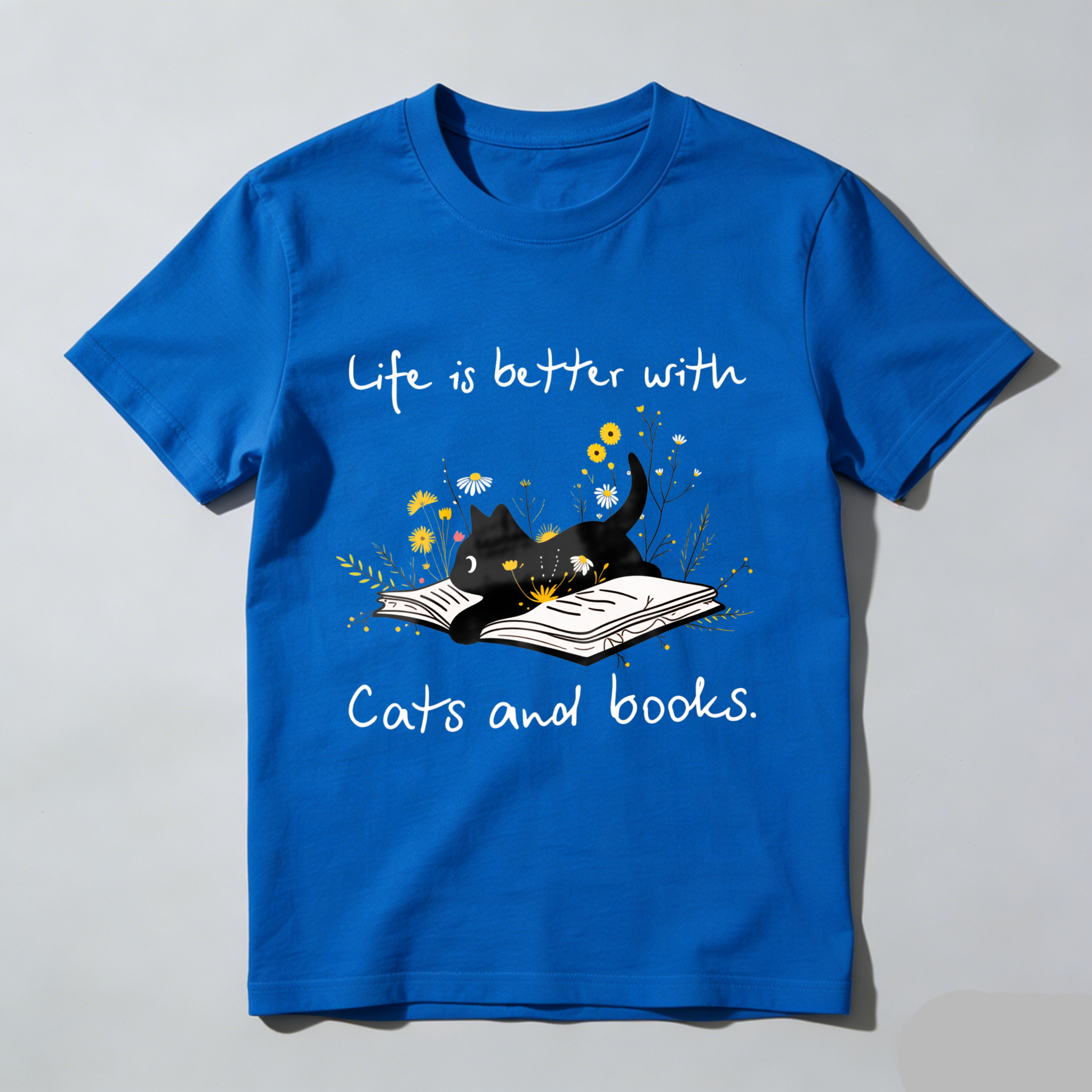 Wardrobecart Life Is Better With Cats And Books Tshirt