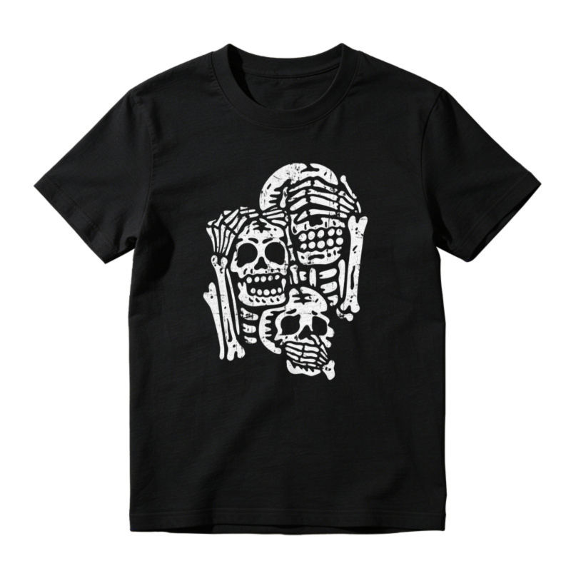 Skull And Bones Graphic Print T-shirt