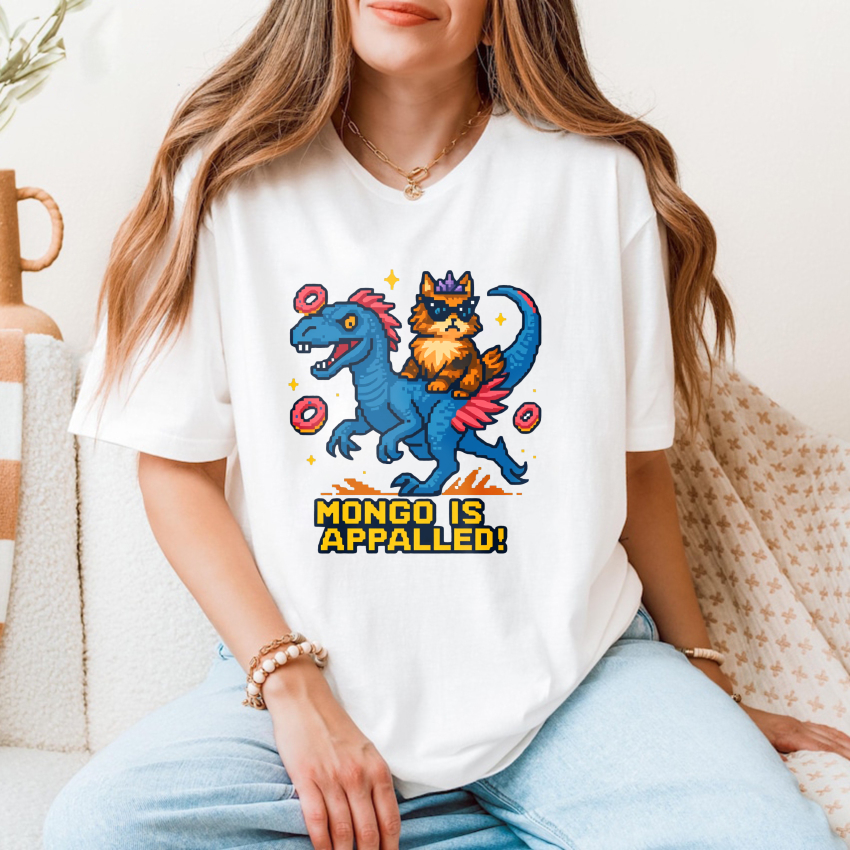 Wardrobecart Cat Riding Dragon With Donuts And Stars Tshirt