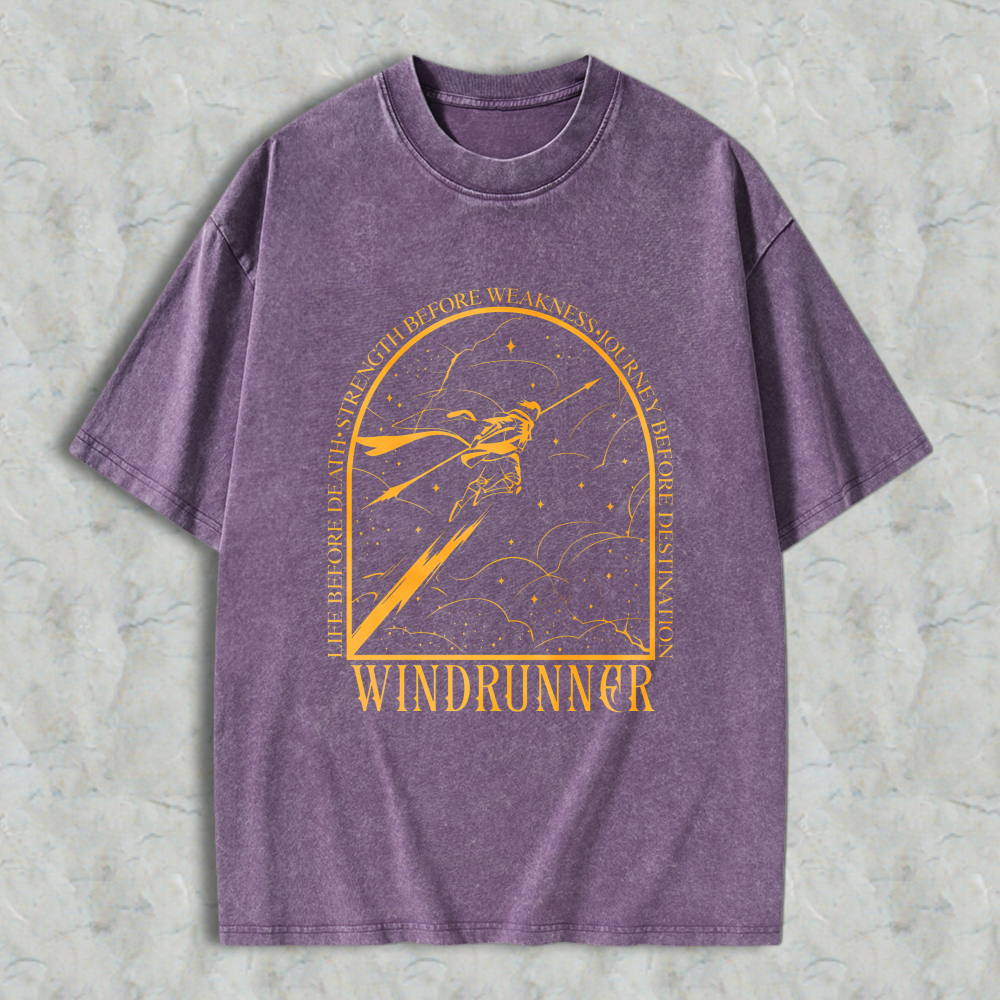 Wardrobecart Windrunner Archer With Arrow And Stars Design Unisex Washed T-shirt