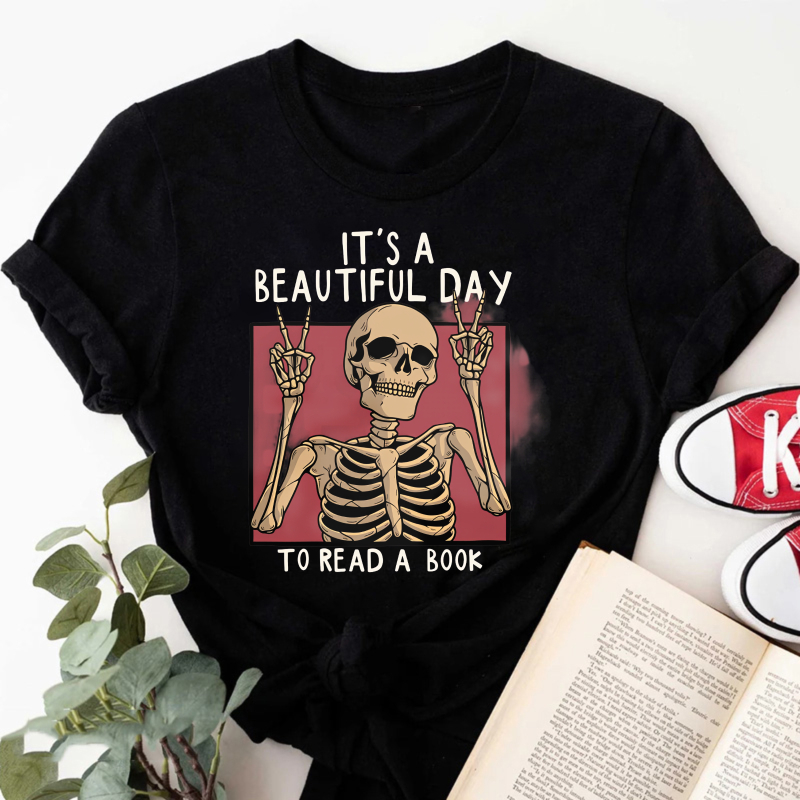 Wardrobecart It's A Beautiful Day To Read A Book Tshirt