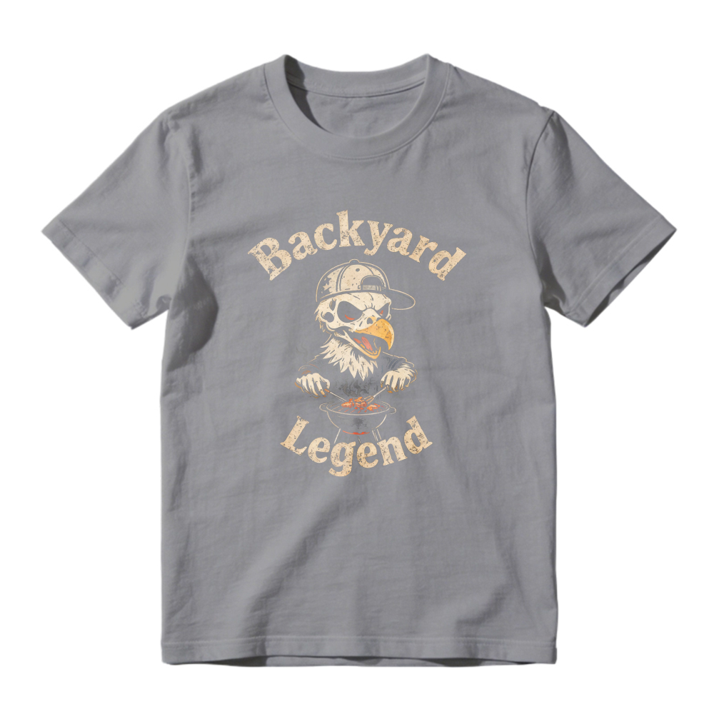 Backyard Legend Skull With Baseball Cap And Grill Unisex Classic T-shirt