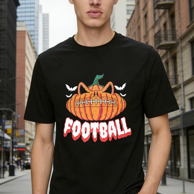 Halloween Pumpkin Football Graphic Unisex Classic T-shirt