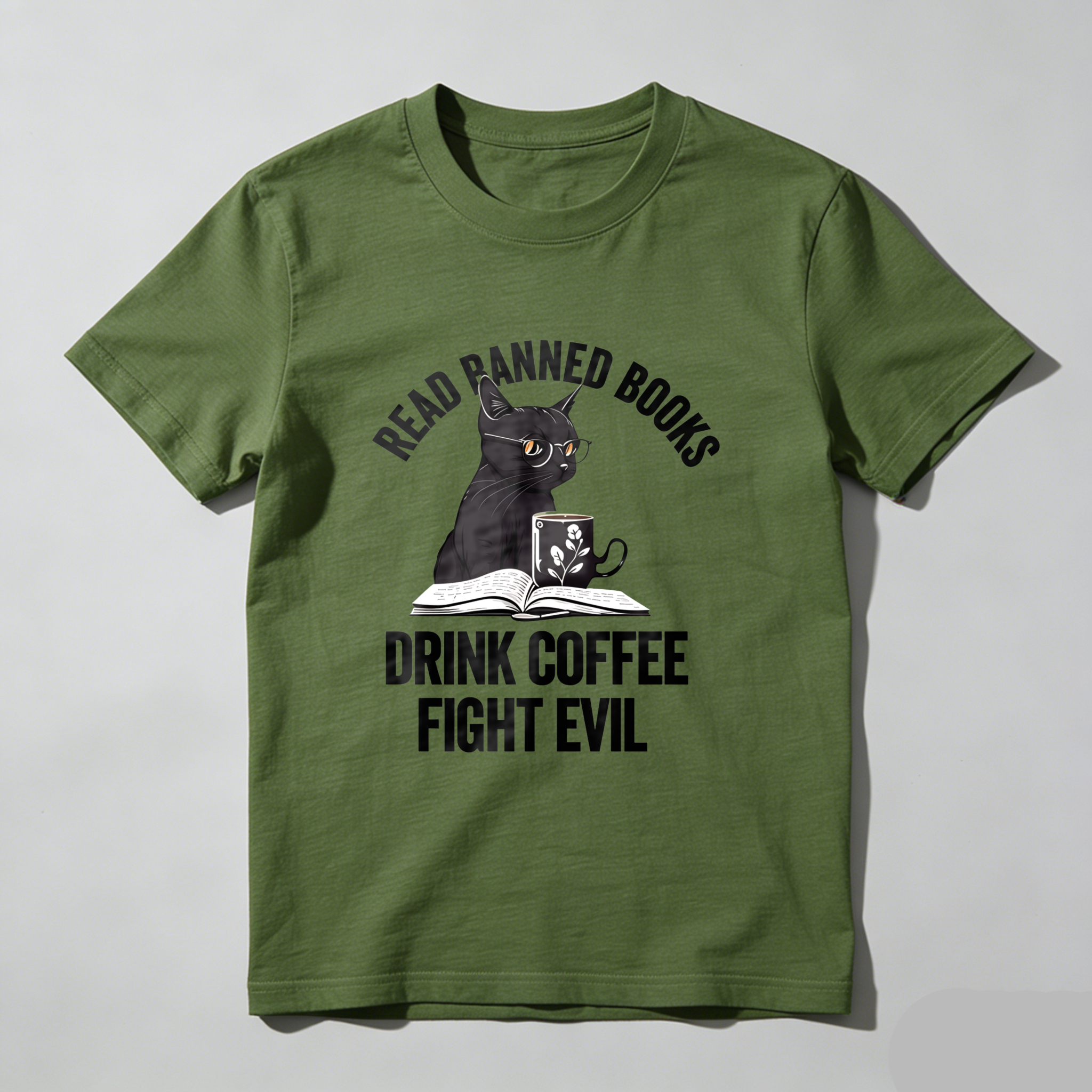 Wardrobecart Read Banned Books Drink Coffee Fight Evil Tshirt