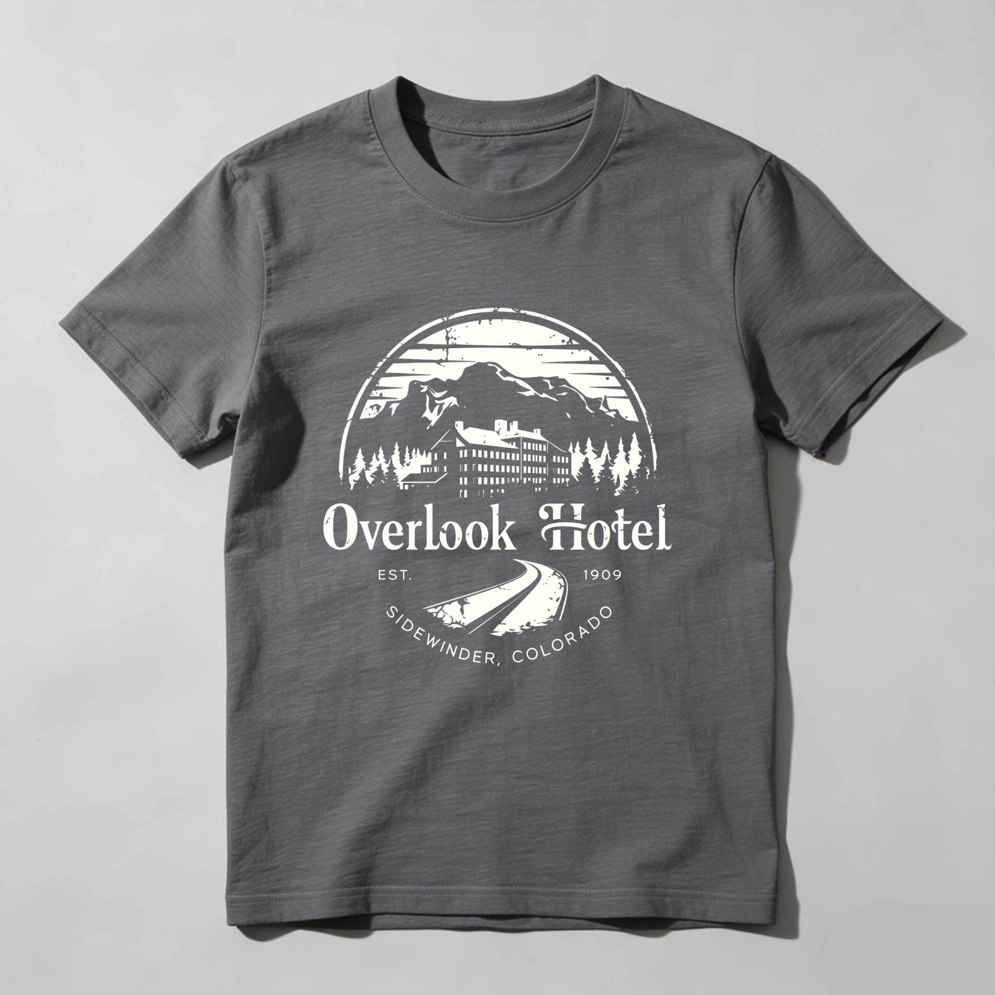 Wardrobecart Overlook Hotel Mountain Scene Design Tshirt