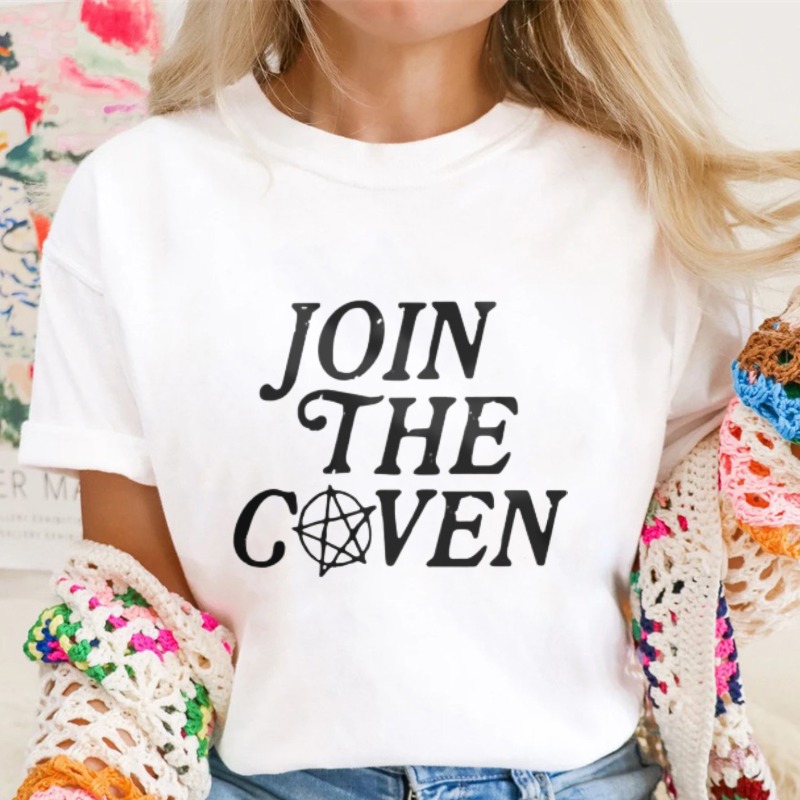 Join The Coven Pentagram Symbol Graphic T-shirt