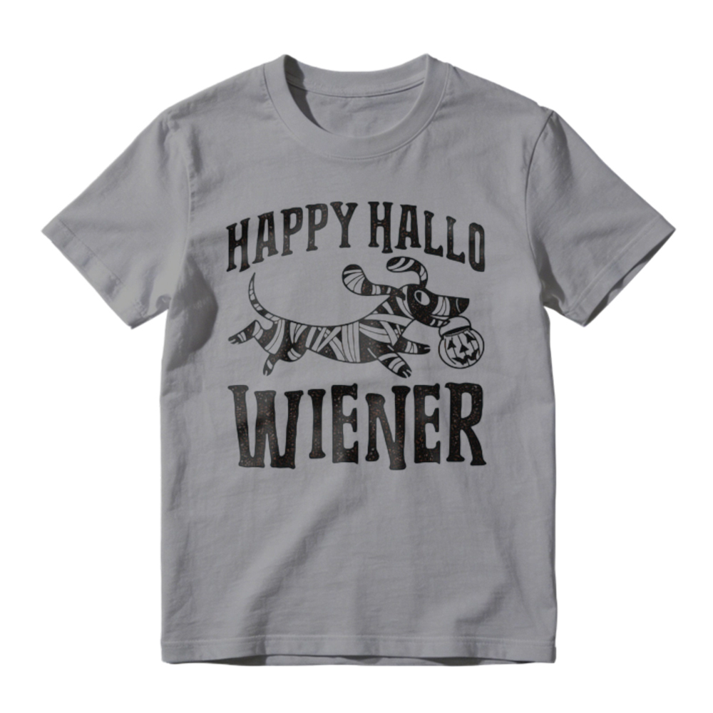 Happy Hallo Wiener Funny Halloween Dachshund Dog Graphic T-shirt