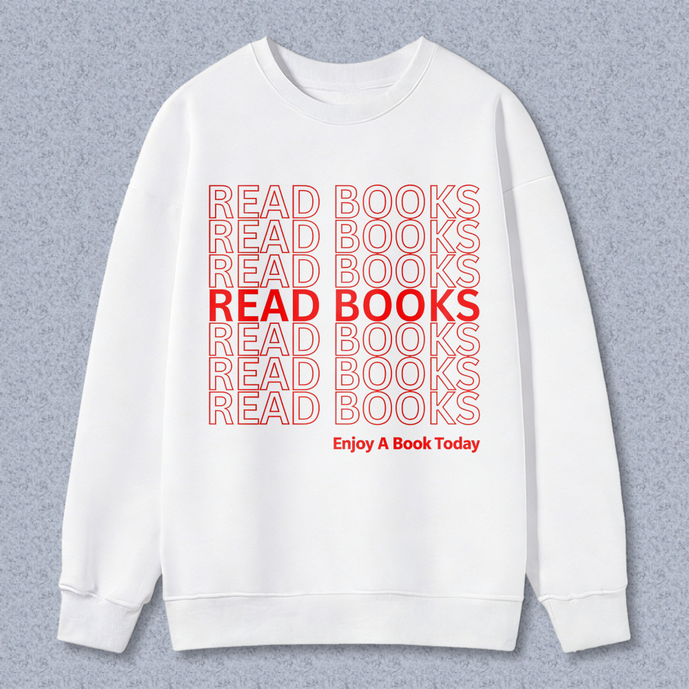 Wardrobecart Read Books Pattern Unisex Classic Sweatshirt