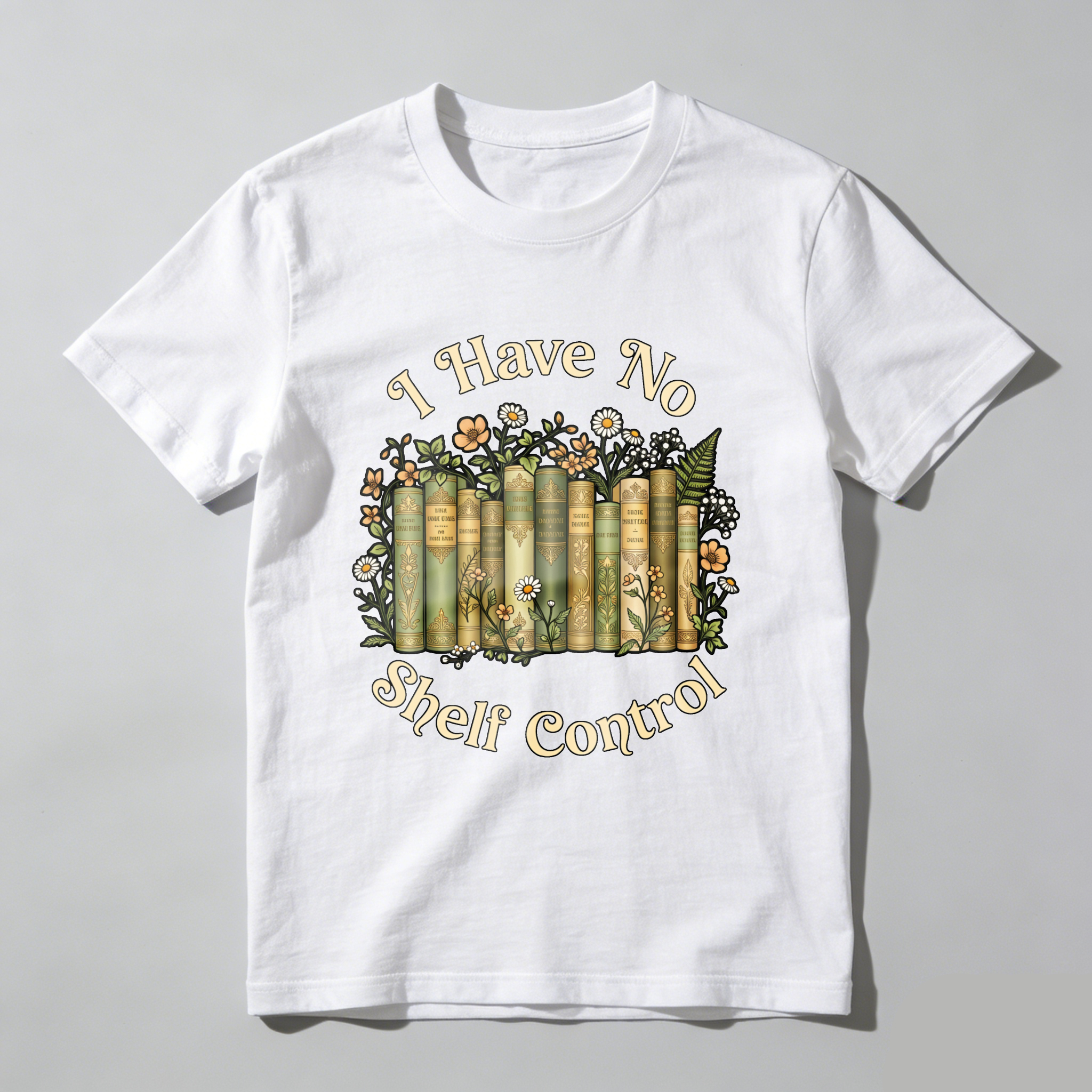 Wardrobecart I Have No Shelf Control Bookshelf Floral Design Unisex Classic T-shirt